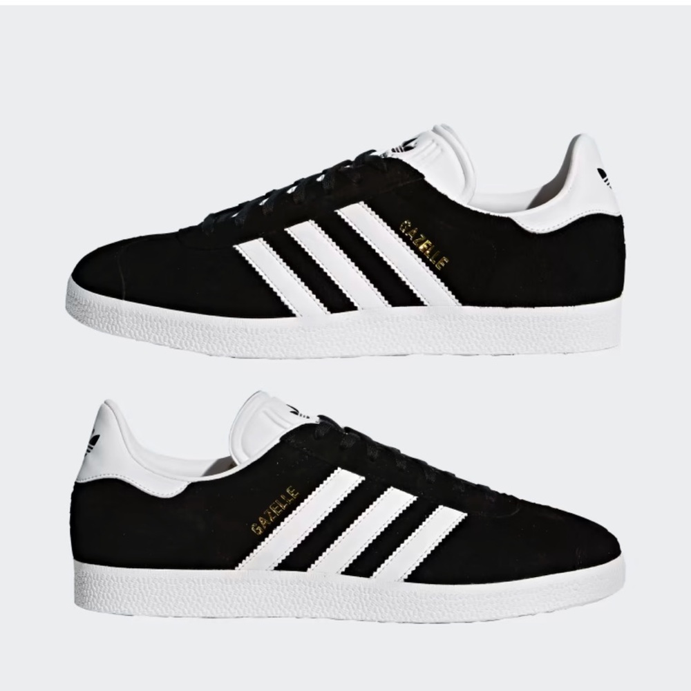 adidas Gazelle Black White Sneakers
